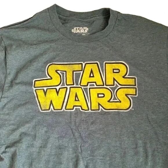 𝅺Star Wars Graphic Men's Heather Blue Short Sleeve T-Shirt - Picture 2 of 4